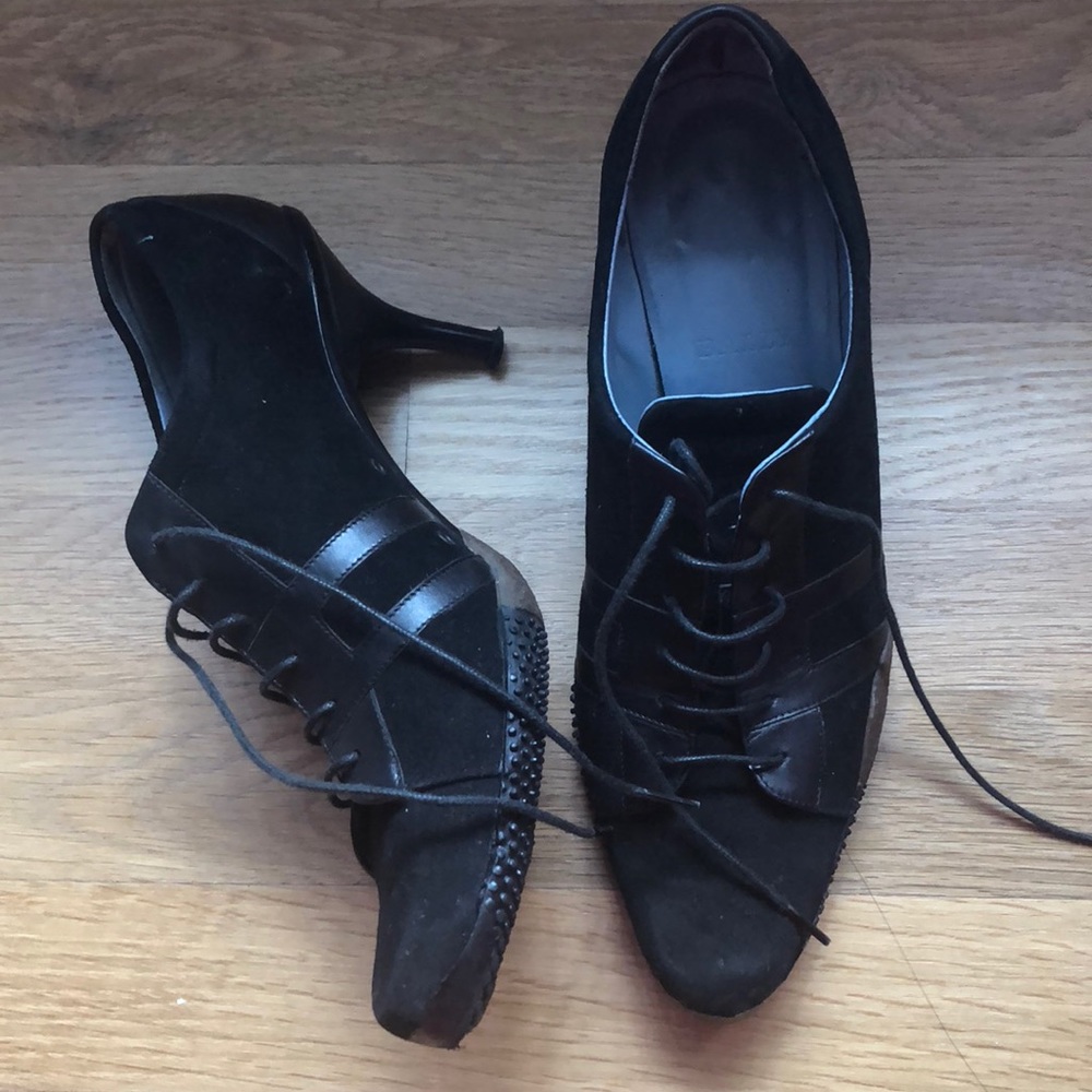 Bally black booties